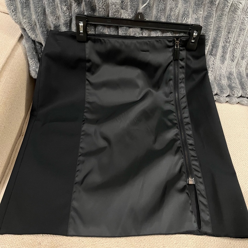 Prada Black Pencil Skirt with Zipper Accent